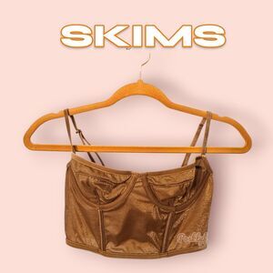 SKIMS Glissenette Cropped Corset Chai Small